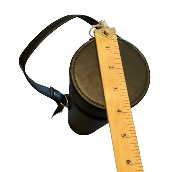 Sothy’s Paris Black Leather Cylindrical Container, Wine Holder, Scroll Case - Picture 5 of 7